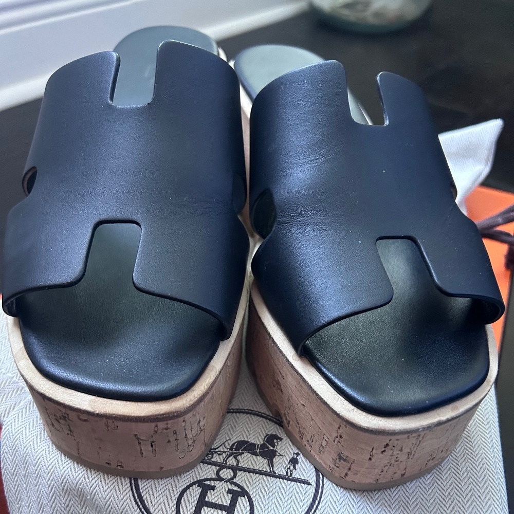 Hermes Eze 30 Sandal 41 Black